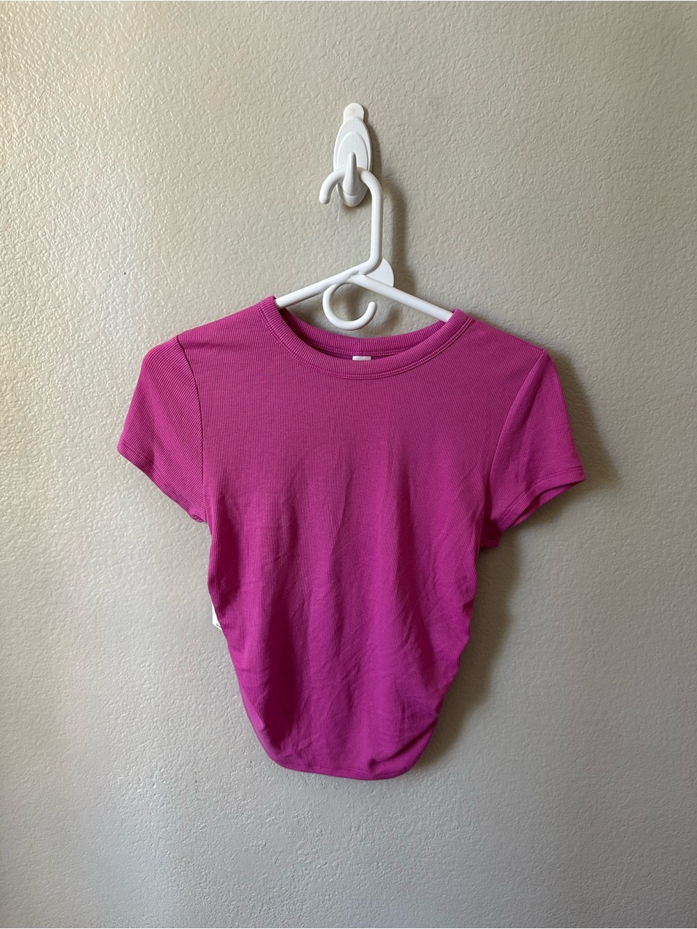 NWT Old Navy Short Sleeve Open Back Top - Bright Fuchsia